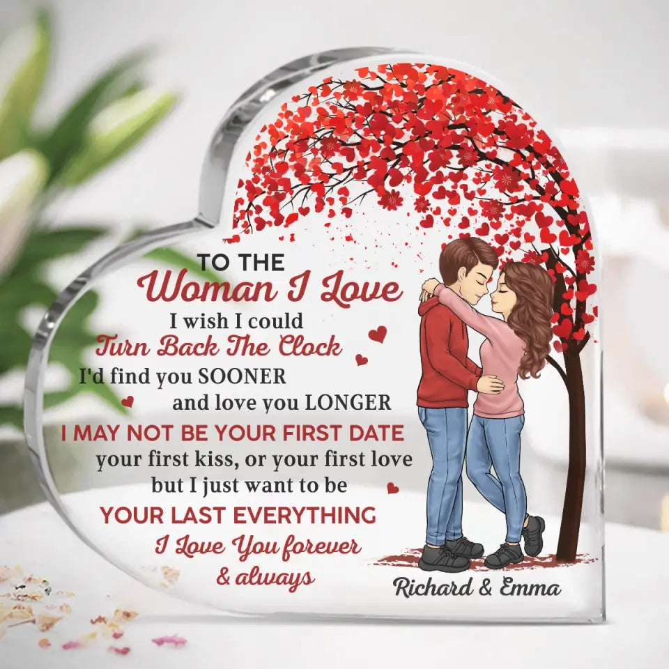 Just Want To Be Your Last Everything - Couple Personalized Custom Heart Shaped Acrylic Plaque - Gift For Husband Wife, Anniversary