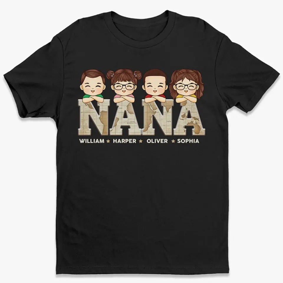 One Lucky Grandma - Family Personalized Custom Unisex T-shirt, Hoodie - Birthday Gift For Mom, Grandma