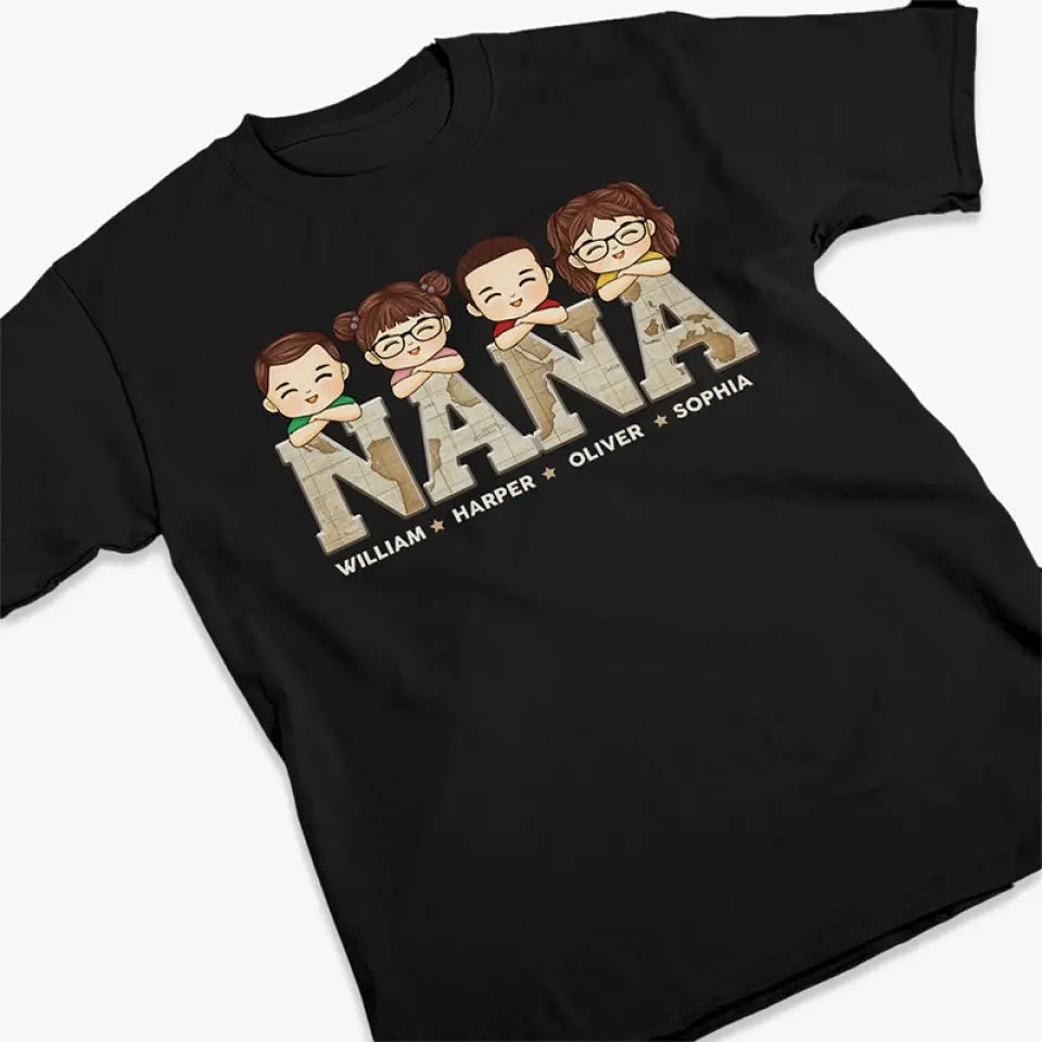 One Lucky Grandma - Family Personalized Custom Unisex T-shirt, Hoodie - Birthday Gift For Mom, Grandma