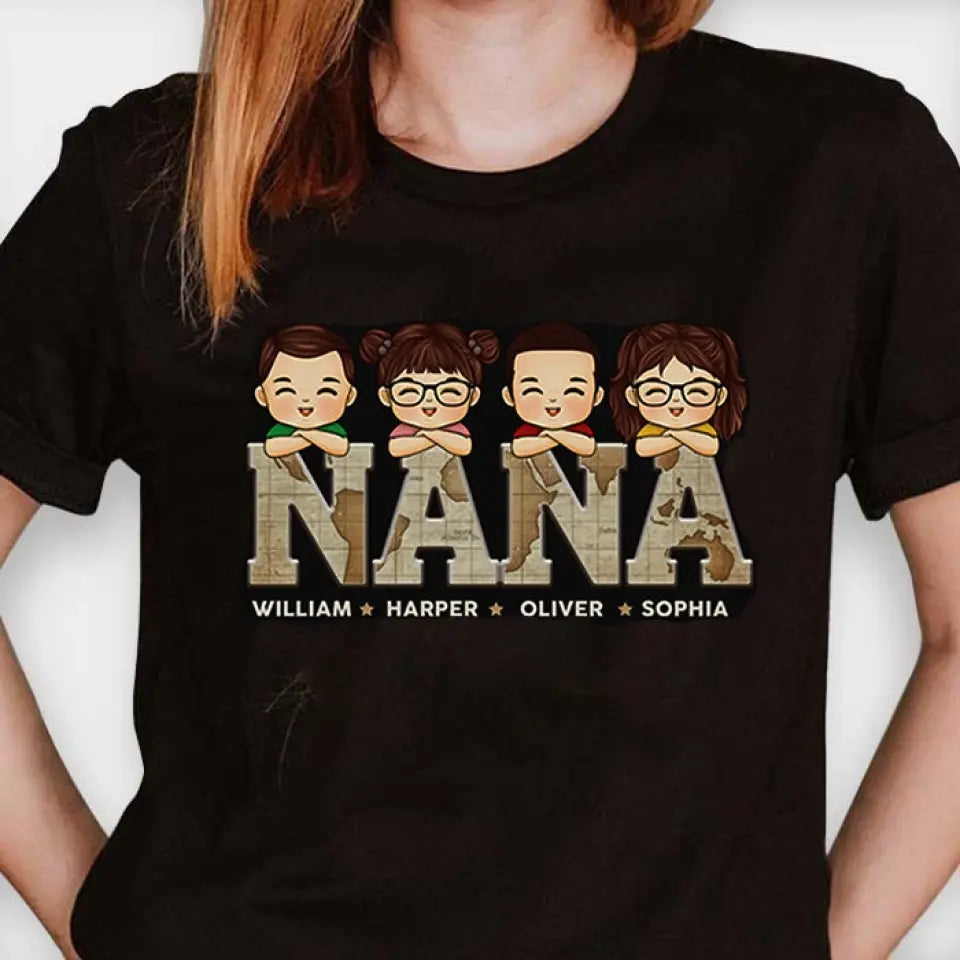 One Lucky Grandma - Family Personalized Custom Unisex T-shirt, Hoodie - Birthday Gift For Mom, Grandma