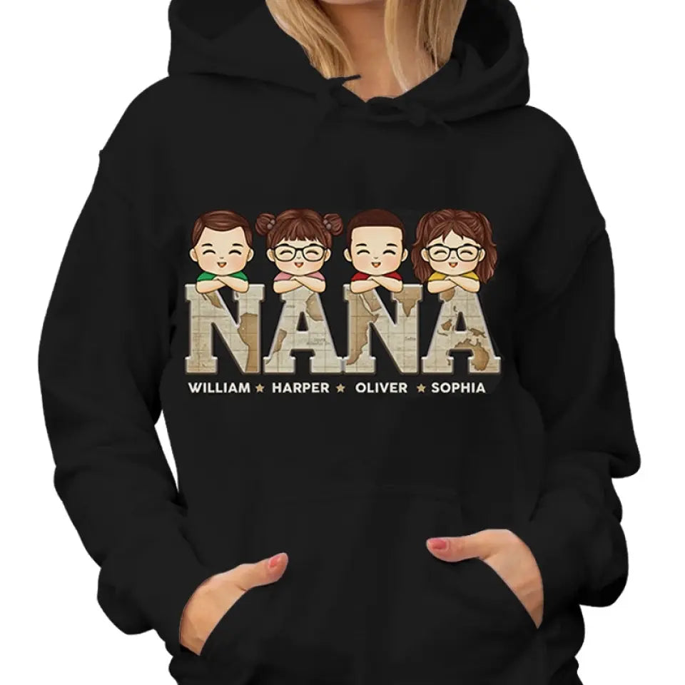 One Lucky Grandma - Family Personalized Custom Unisex T-shirt, Hoodie - Birthday Gift For Mom, Grandma