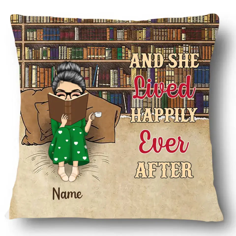 Reading Chibi Girl Just A Girl Who Loves Books - Personalized Custom Pillow