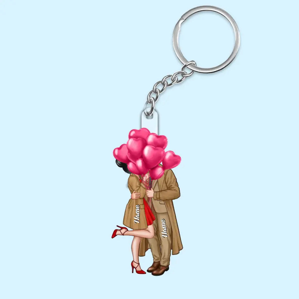 Elegant Couple Valentine‘s Day Gift Personalized Acrylic Keychain