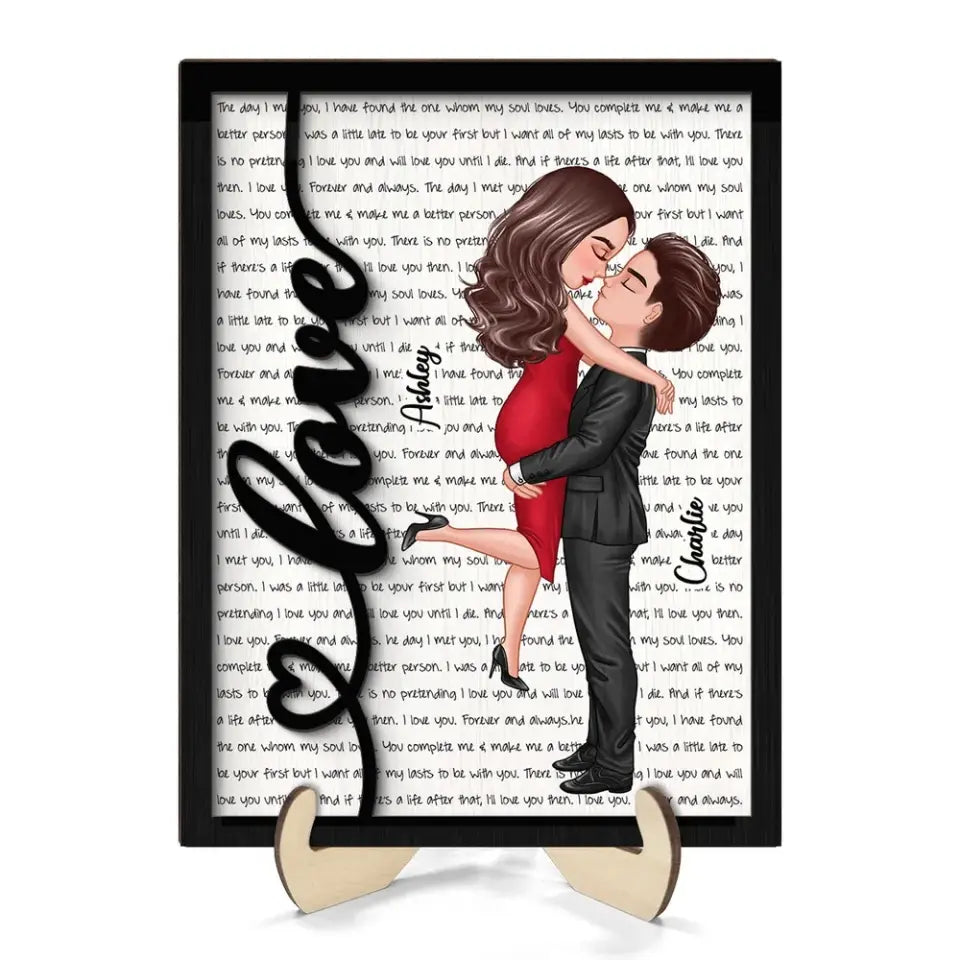 Couple Love Be Mine Valentine's Day Gift For Him For Her Personalized 2-layer Wooden Plaque