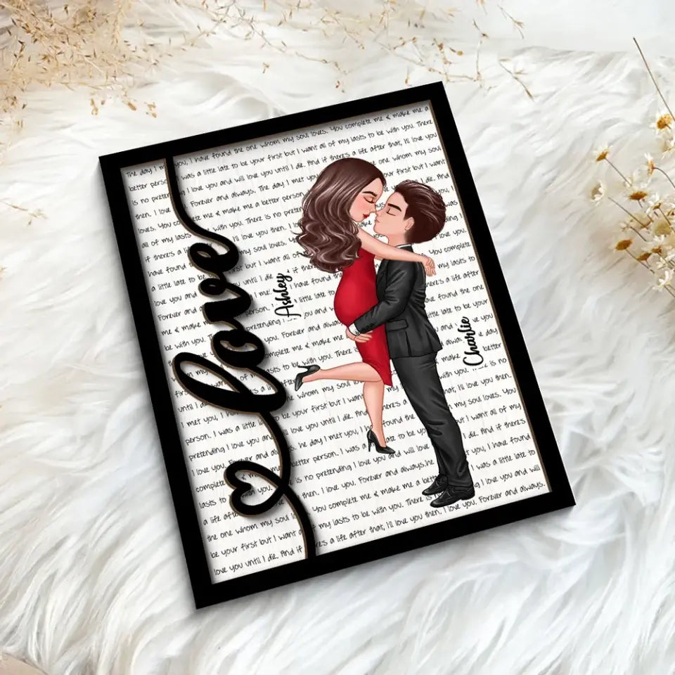 Couple Love Be Mine Valentine's Day Gift For Him For Her Personalized 2-layer Wooden Plaque