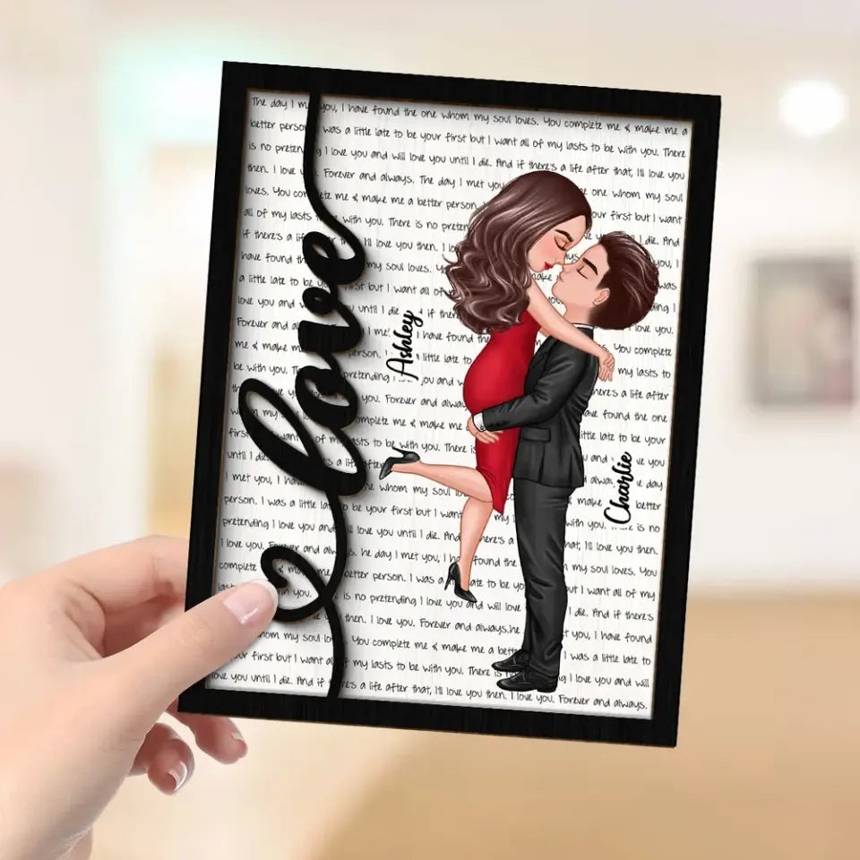 Couple Love Be Mine Valentine's Day Gift For Him For Her Personalized 2-layer Wooden Plaque