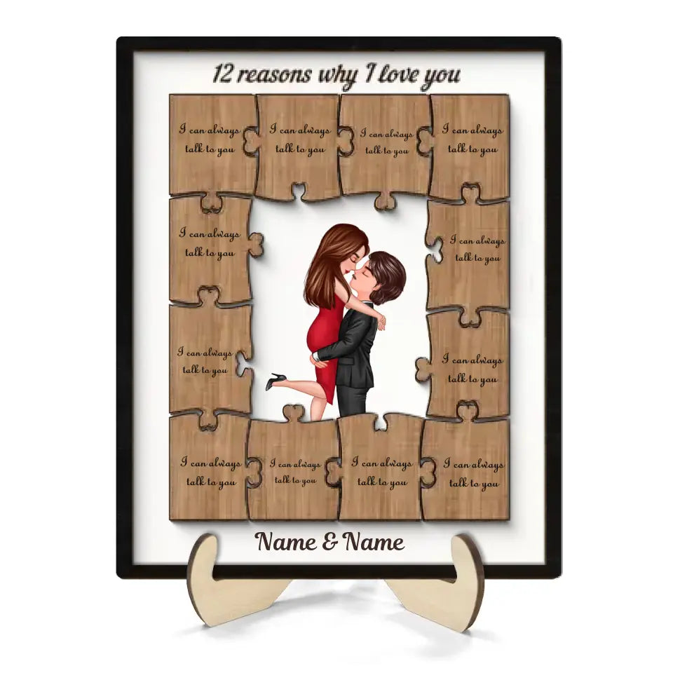 The Reasons Why I Love You Valentine's Day Gift For Him For Her Personalized 2-layer Wooden Plaque