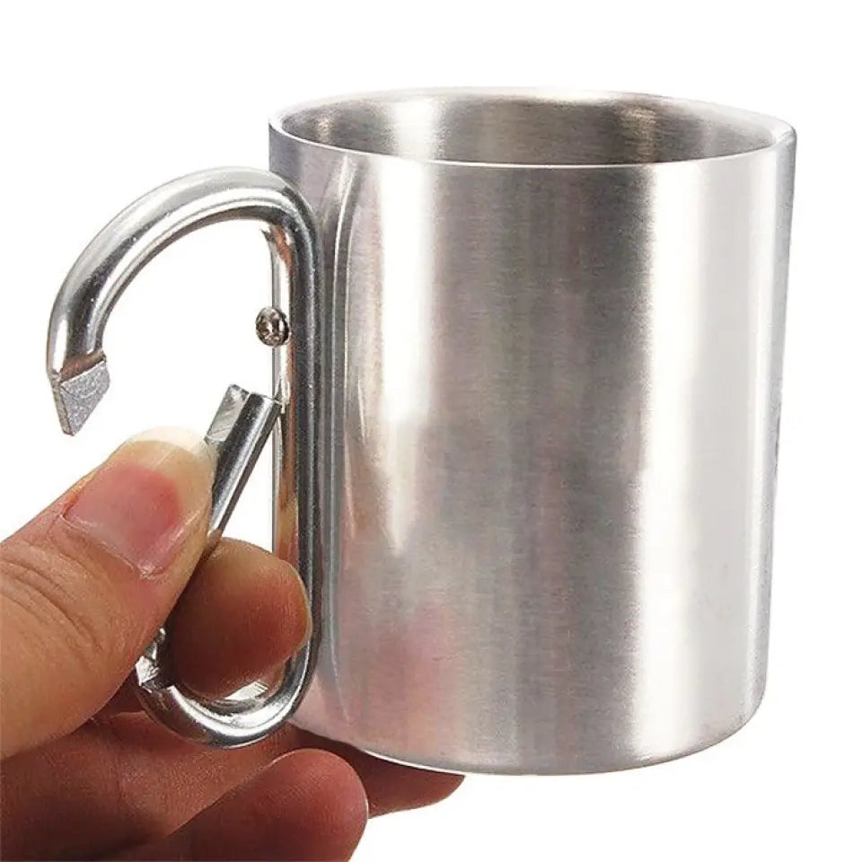 Happy Campers - Personalized Carabiner Camping Mug - Gift For Camping Lovers