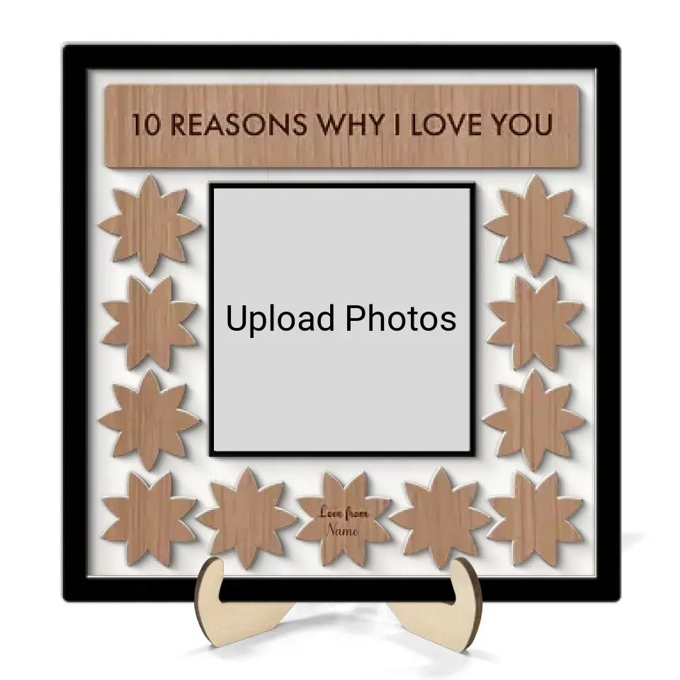 Grandma Mom Reason Why I Love You Photo Personalized 2-layer Wooden Plaque