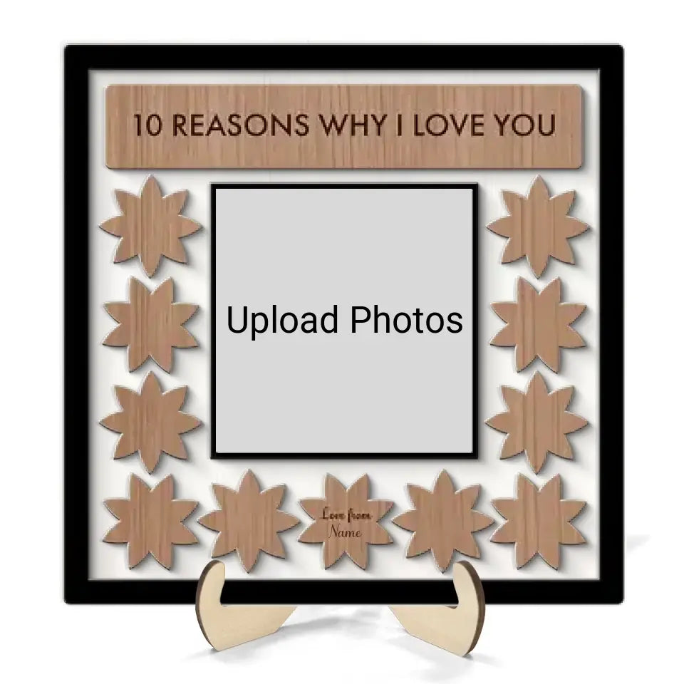 Grandma Mom Reason Why I Love You Photo Personalized 2-layer Wooden Plaque