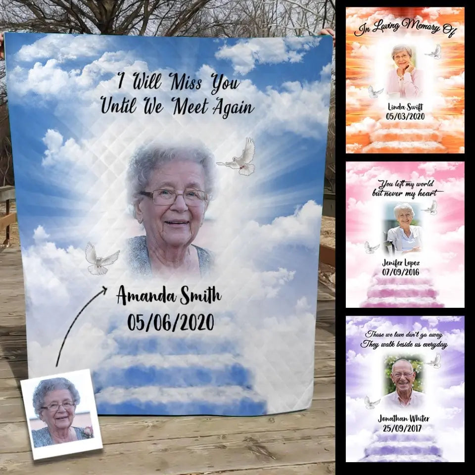 In Loving Memories Custom Photo Blanket Memorial