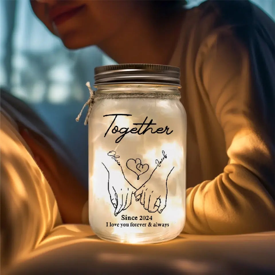 Always Love You Till My Last Breath - Couple Personalized Custom Mason Jar Light - Gift For Husband Wife, Anniversary