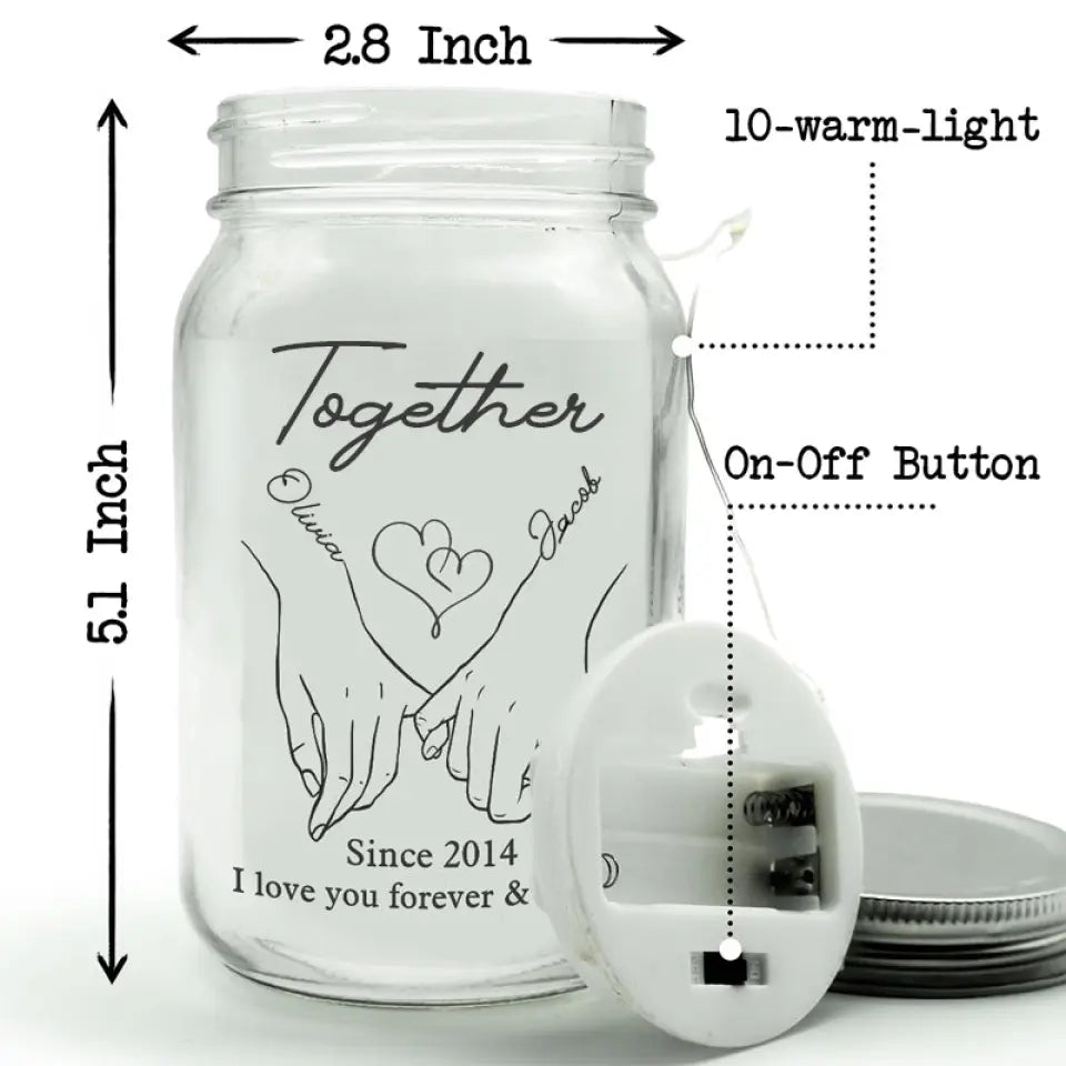 Always Love You Till My Last Breath - Couple Personalized Custom Mason Jar Light - Gift For Husband Wife, Anniversary