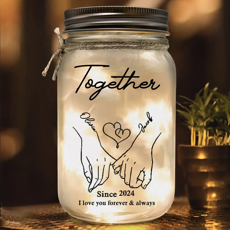 Always Love You Till My Last Breath - Couple Personalized Custom Mason Jar Light - Gift For Husband Wife, Anniversary