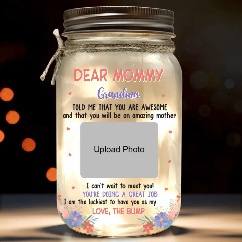 Custom Photo You Will Be An Amazing Mother - Family Personalized Custom Mason Jar Light - Baby Shower Gift, Gift For First Mom