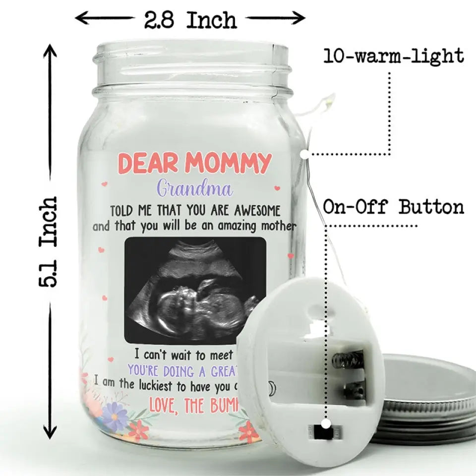 Custom Photo You Will Be An Amazing Mother - Family Personalized Custom Mason Jar Light - Baby Shower Gift, Gift For First Mom