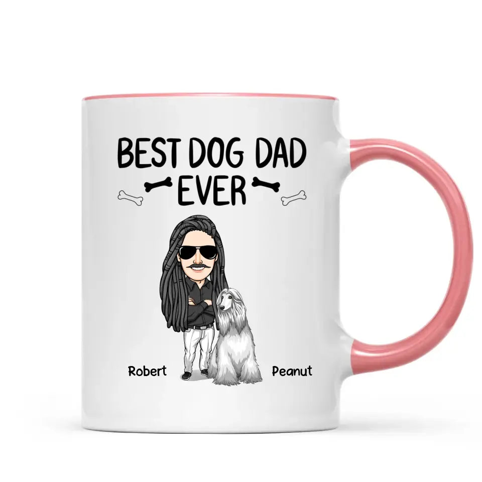 Dog Dad Caricature Personalized Mug