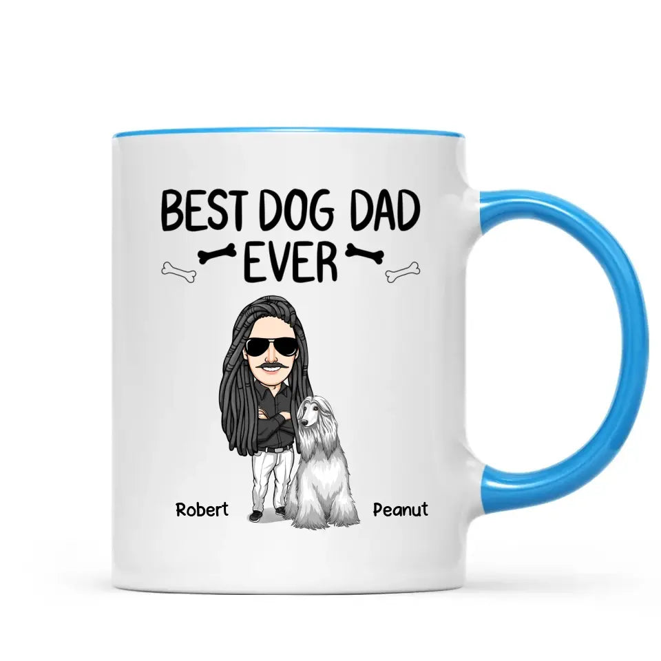 Dog Dad Caricature Personalized Mug