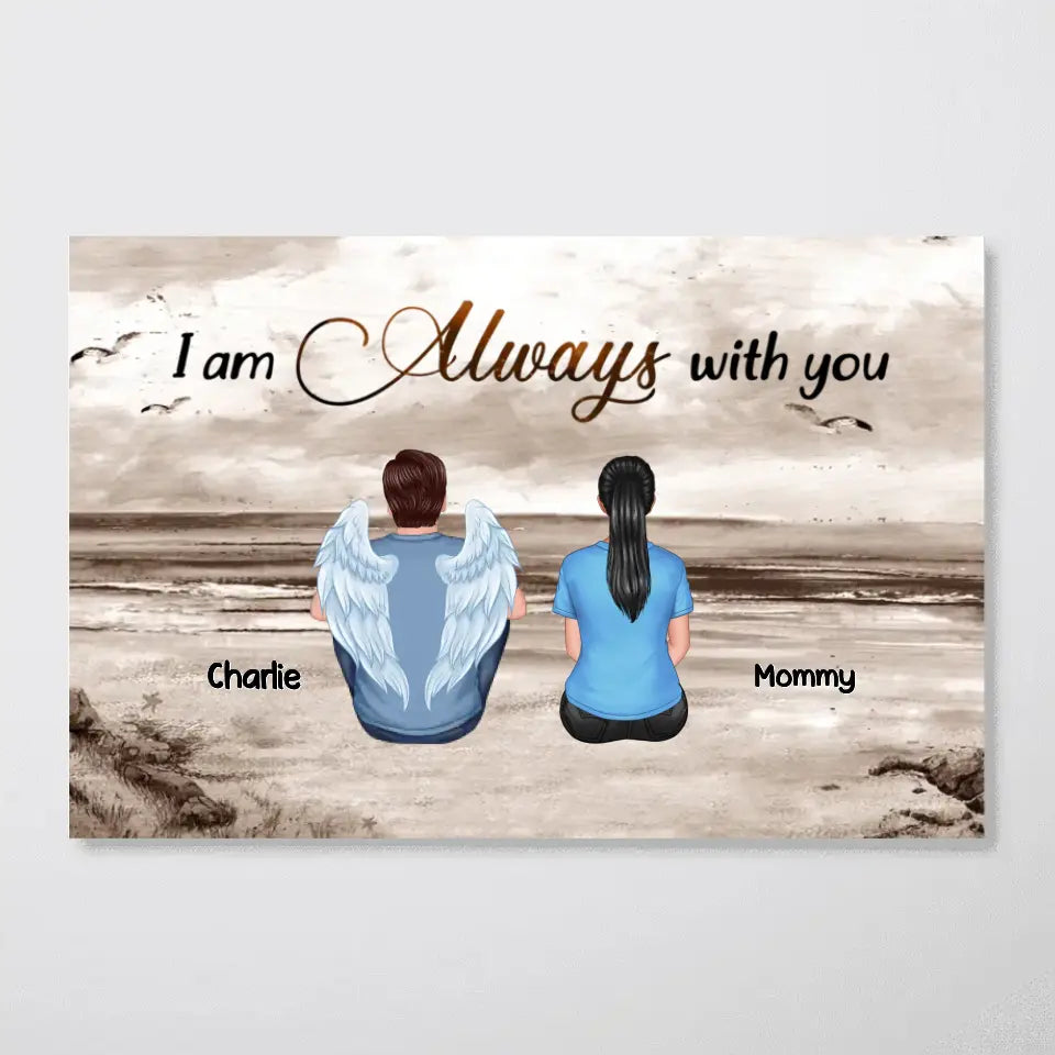 Always With You Sky Family Members, Sympathy Gift, Memorial Personalized Poster