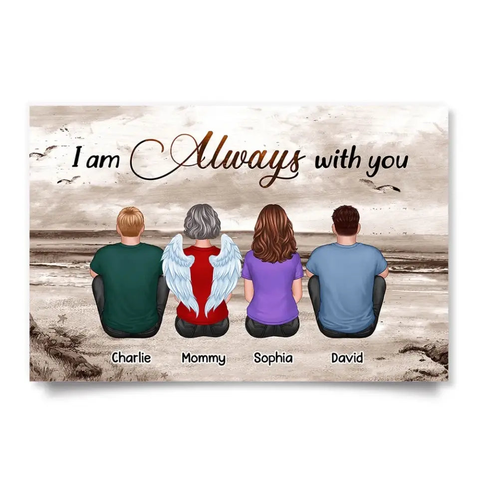 Always With You Sky Family Members, Sympathy Gift, Memorial Personalized Poster