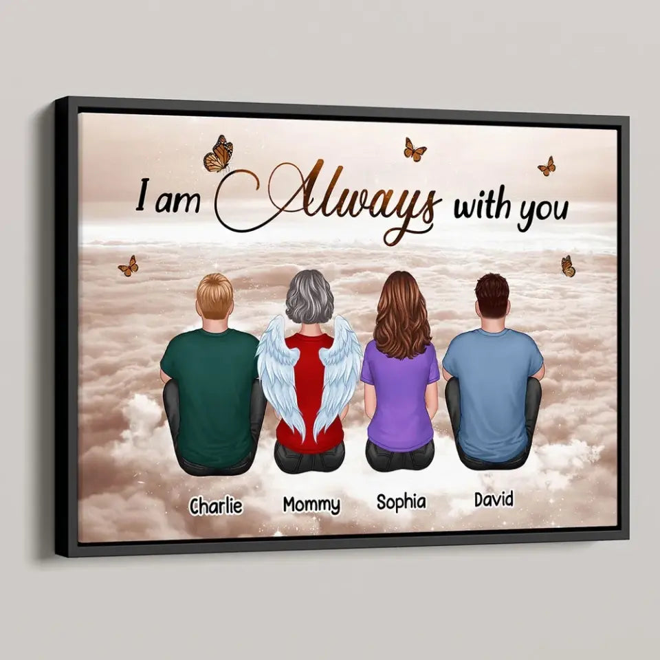 Always With You Sky Family Members, Sympathy Gift, Memorial Personalized Poster