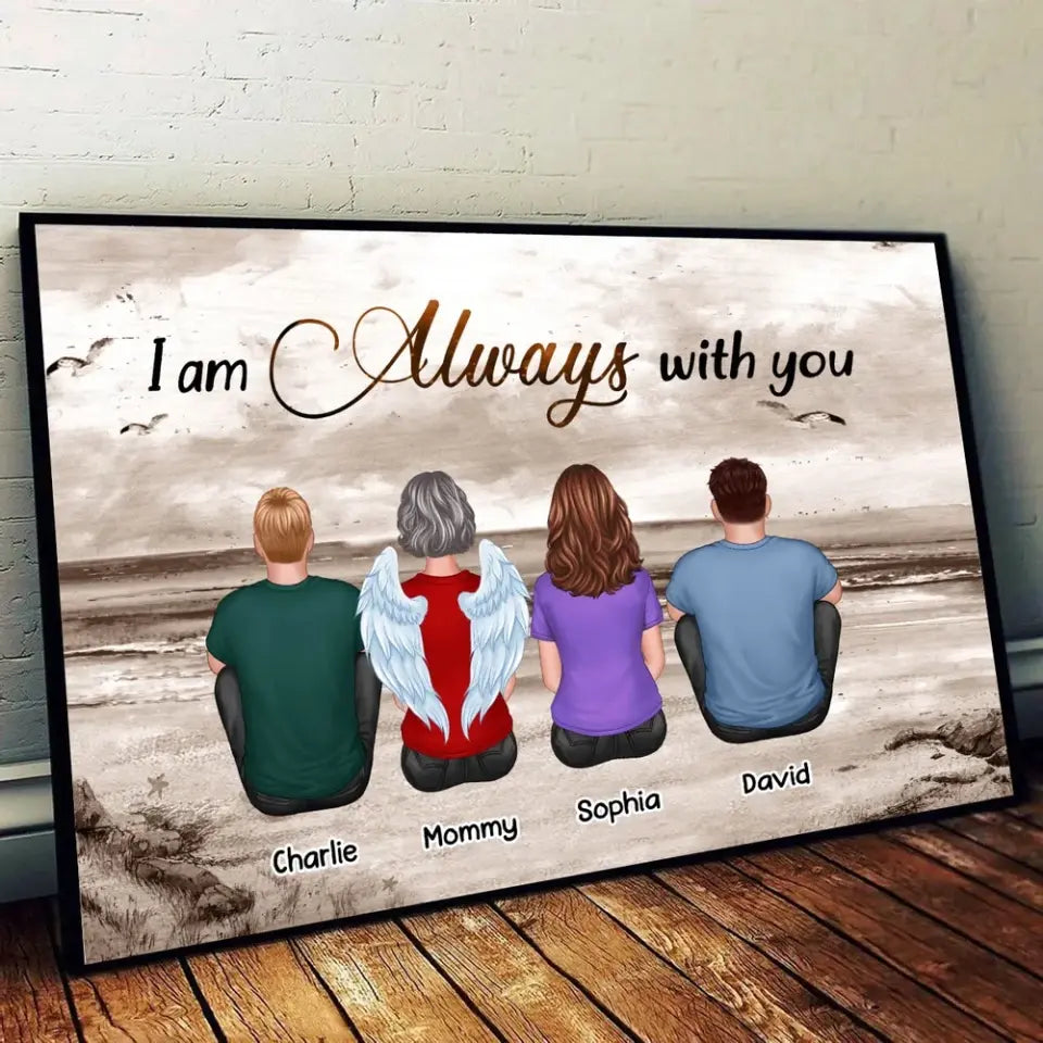 Always With You Sky Family Members, Sympathy Gift, Memorial Personalized Poster