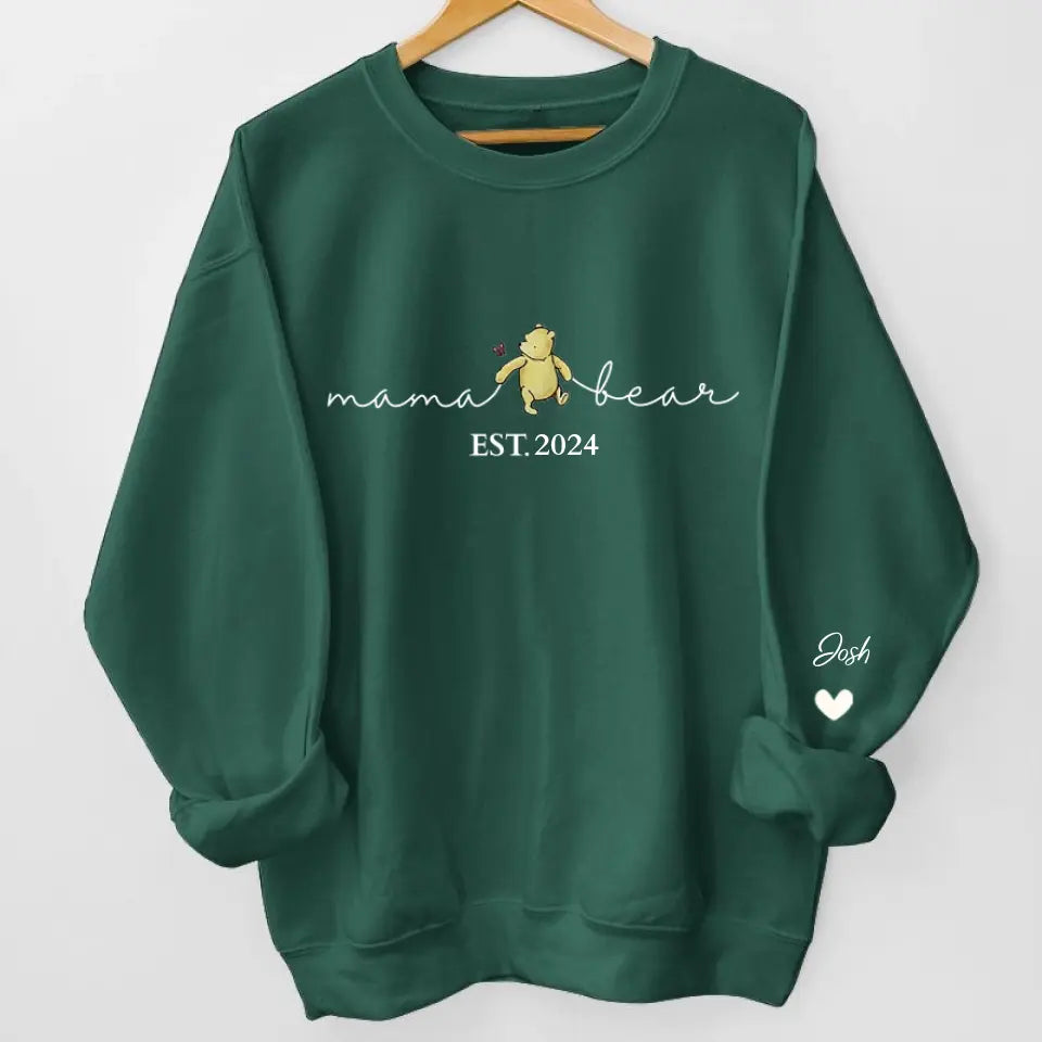 Motherhood Is The Greatest Thing - Family Personalized Custom Unisex Sweatshirt With Design On Sleeve - Gift For Mom