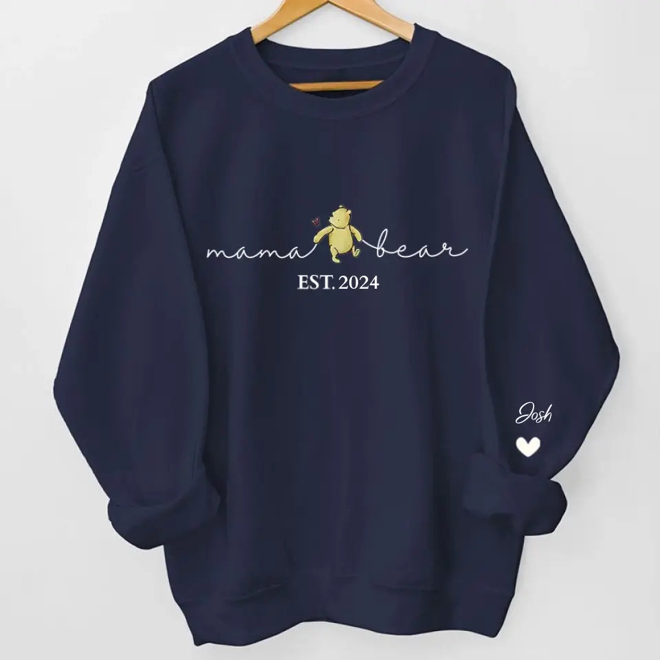 Motherhood Is The Greatest Thing - Family Personalized Custom Unisex Sweatshirt With Design On Sleeve - Gift For Mom