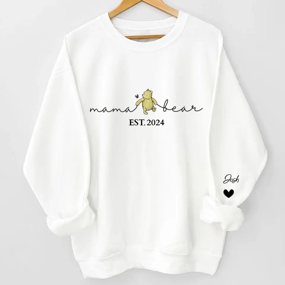 Motherhood Is The Greatest Thing - Family Personalized Custom Unisex Sweatshirt With Design On Sleeve - Gift For Mom