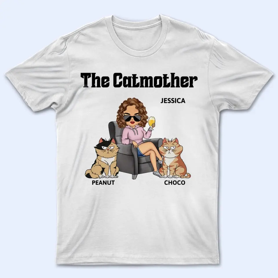 The Cat Mother - Gift For Cat Moms, Cat Lovers, Women - Personalized T Shirt