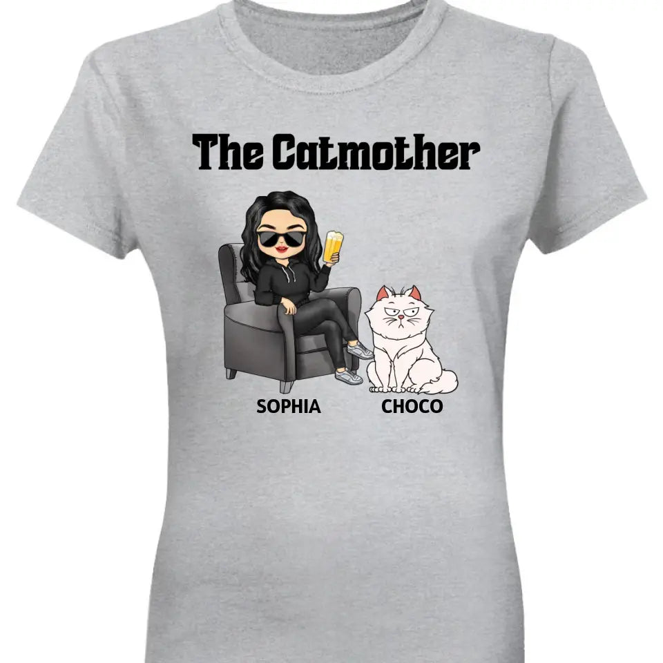 The Cat Mother - Gift For Cat Moms, Cat Lovers, Women - Personalized T Shirt