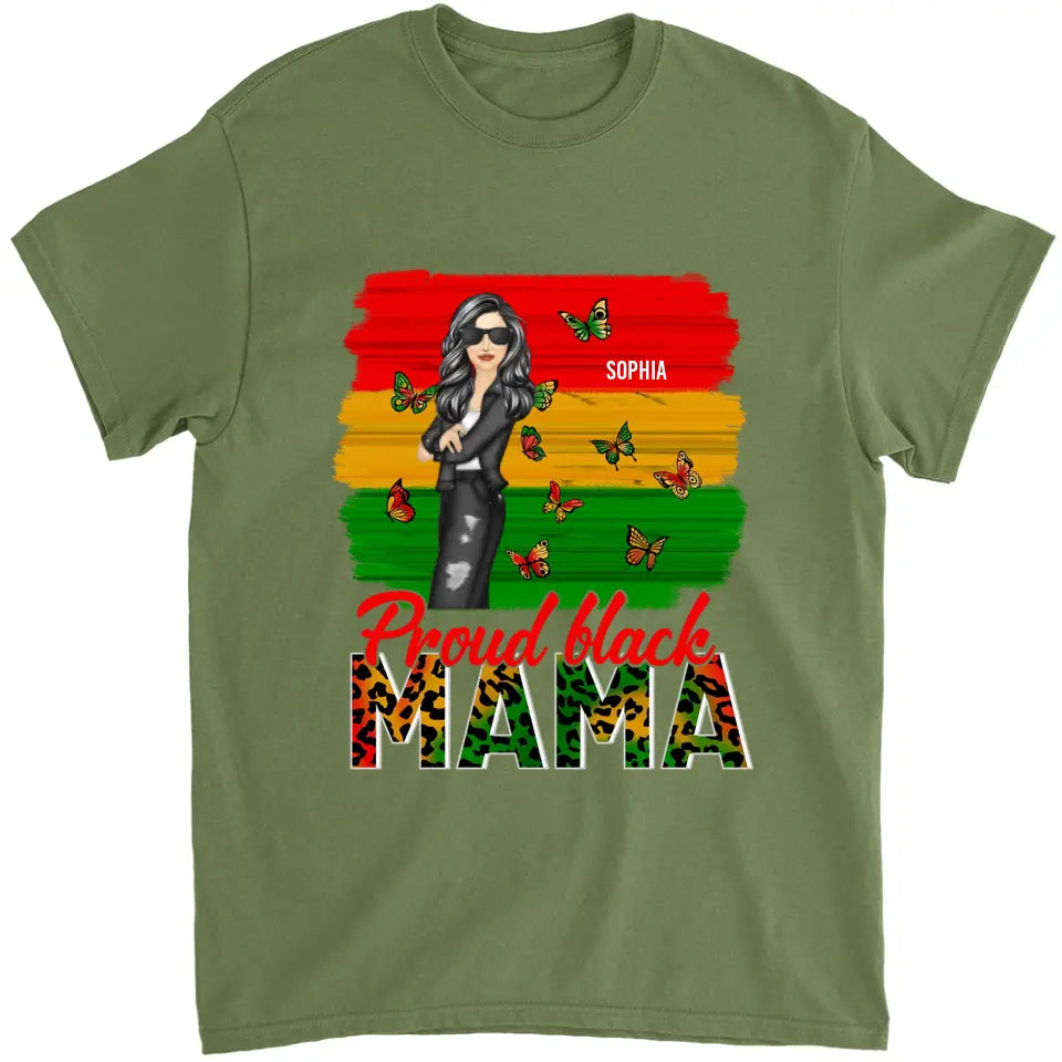 Proud Black Mama - Gift For Mother - Personalized T Shirt