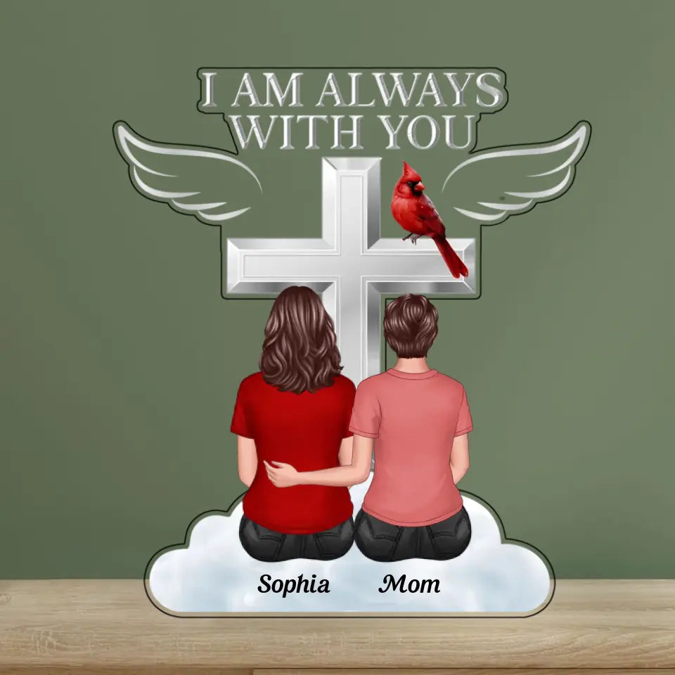 Always With You Family Memorial Keepsake Personalized Acrylic Block Plaque