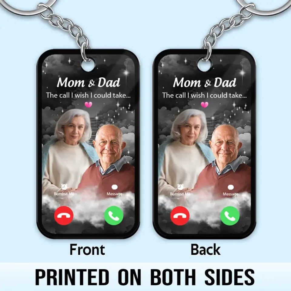 The Call I Wish I Could Take Memorial Sympathy Gift Remembrance Keepsake Multiple Photos Inserted Personalized Acrylic Keychain