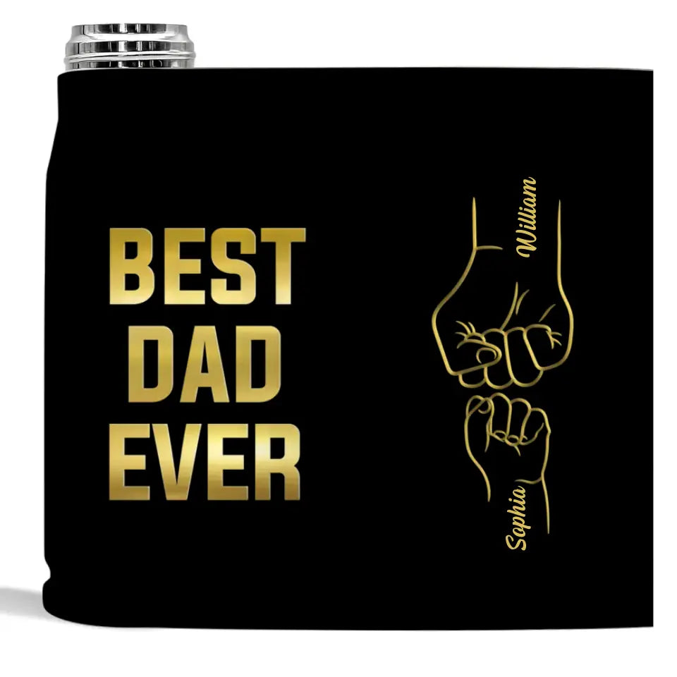 Daddy‘s Team Fist Bump Outline Personalized Bullet Tumbler