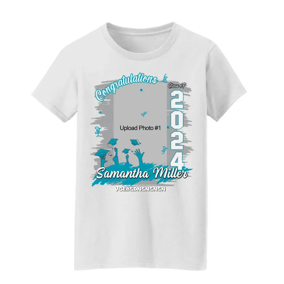 Congratulations Grad 2024 Photo Inserted Graduation Gift Personalized Shirt