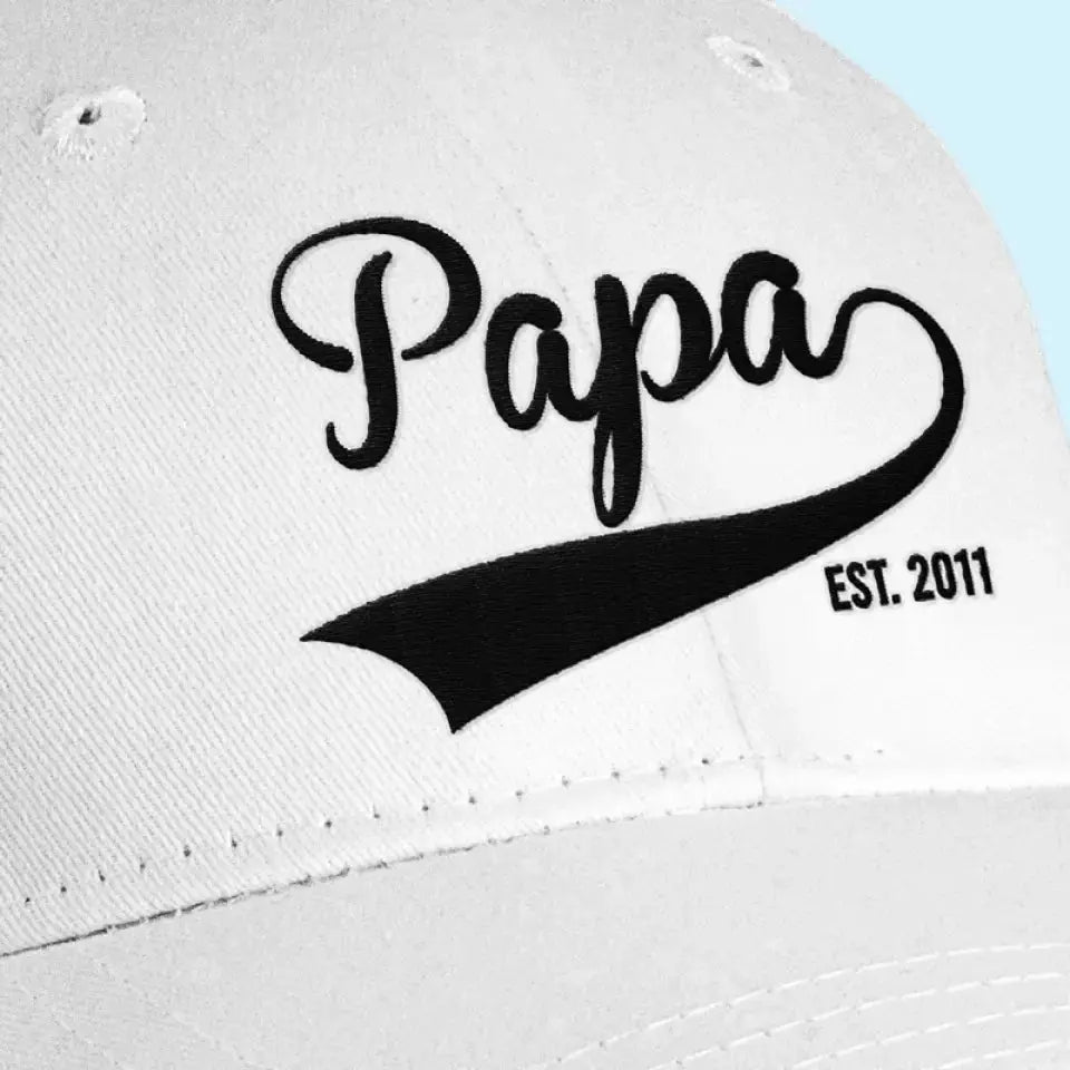 Hey Dad, You're Doing A Great Job - Family Personalized Custom Line Embroidered Cap - Father's Day, Gift For Dad