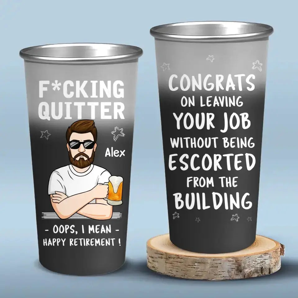 I Finally Can Say Happy Retirement - Personalized Custom Aluminum Changing Color Cup - Appreciation, Retirement Gift For Coworkers, Work Friends, Colleagues