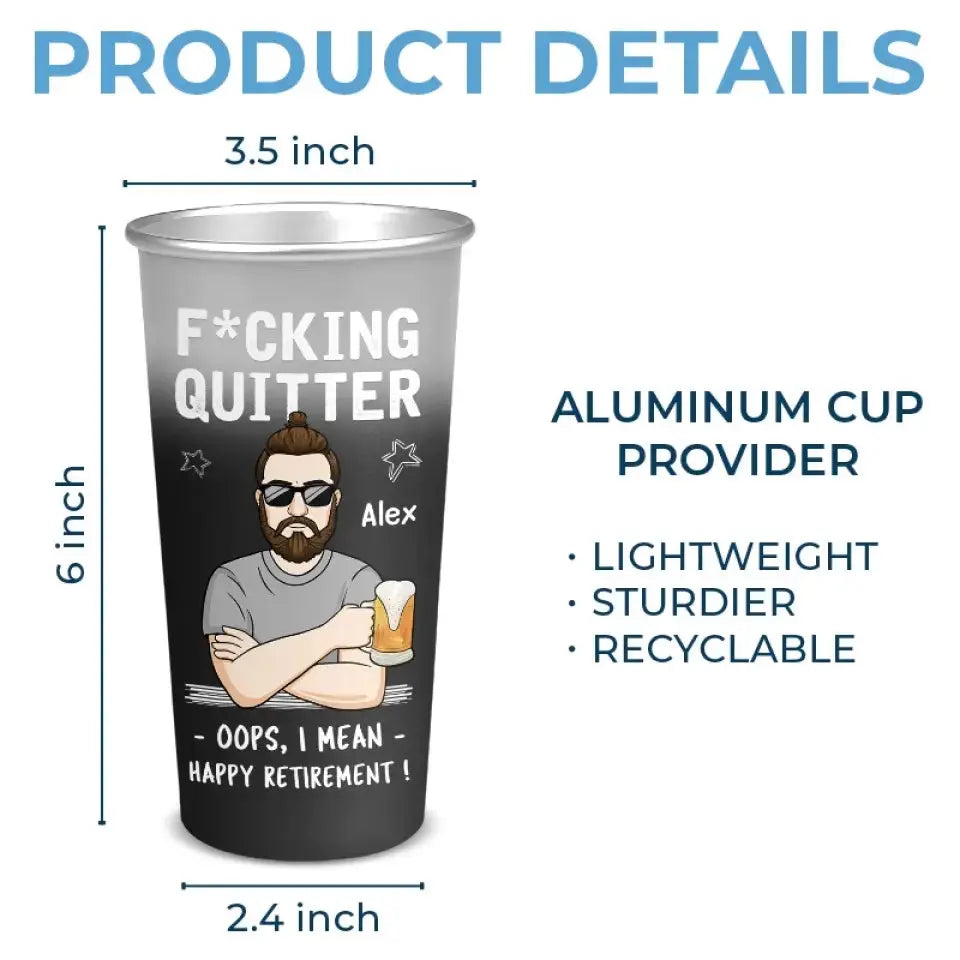 I Finally Can Say Happy Retirement - Personalized Custom Aluminum Changing Color Cup - Appreciation, Retirement Gift For Coworkers, Work Friends, Colleagues
