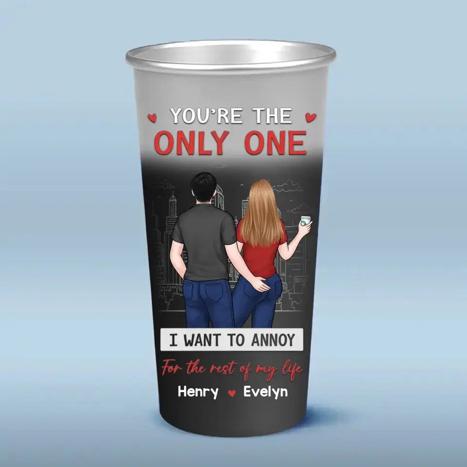 Annoy You For The Rest Of My Life - Couple Personalized Custom Aluminum Changing Color Cup - Gift For Husband Wife, Anniversary