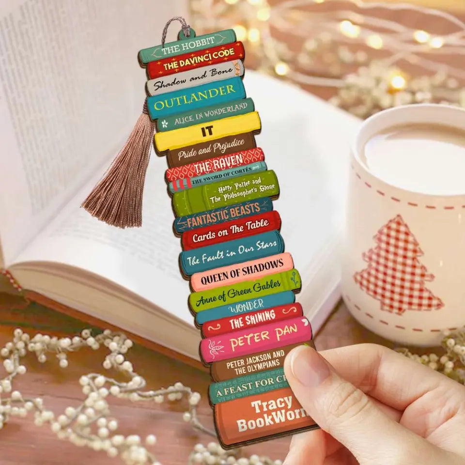 Personalized Book Titles Bookmark - Custom Book Titles - Book Collection