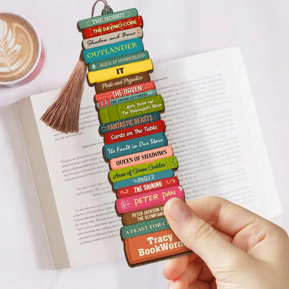 Personalized Book Titles Bookmark - Custom Book Titles - Book Collection