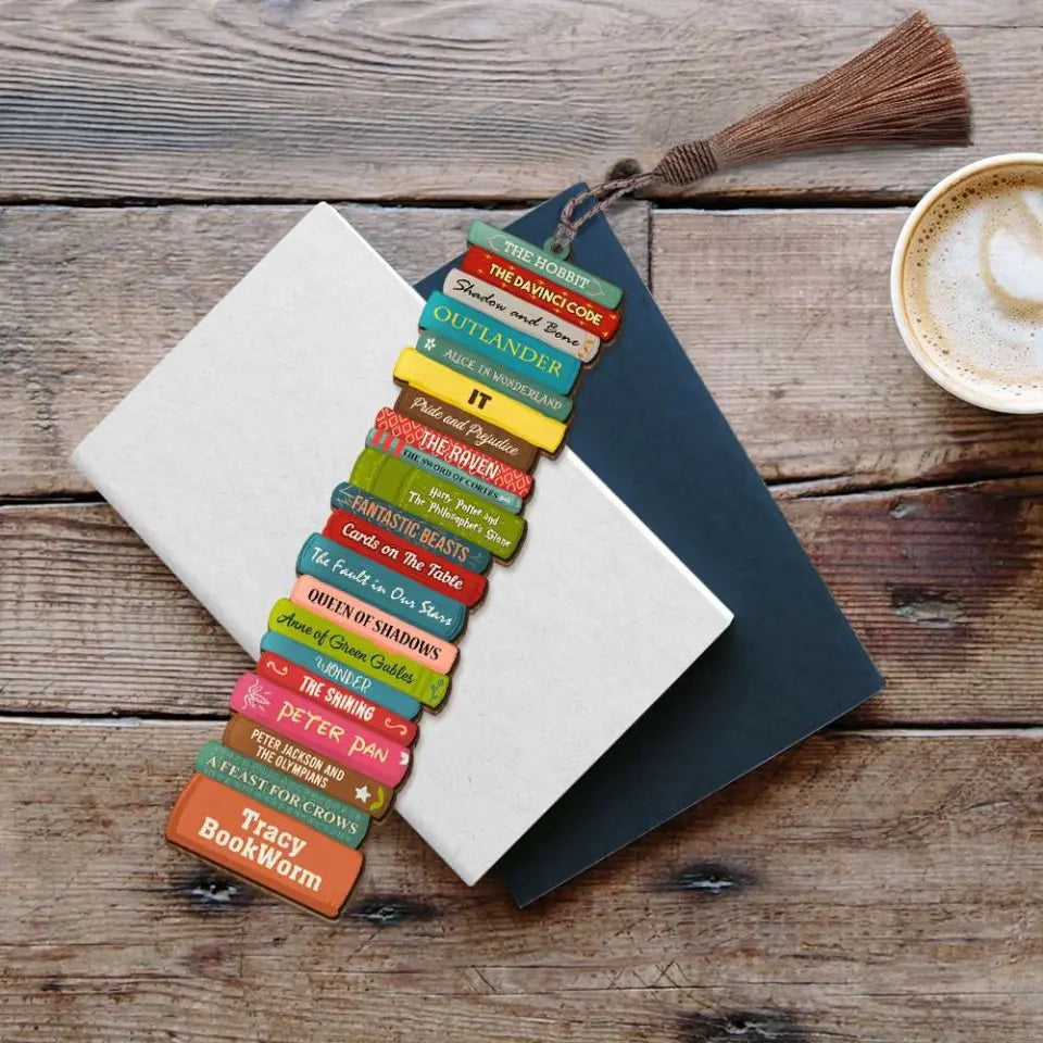 Personalized Book Titles Bookmark - Custom Book Titles - Book Collection