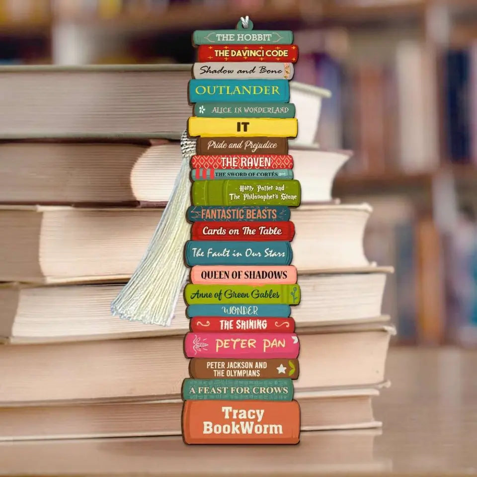 Personalized Book Titles Bookmark - Custom Book Titles - Book Collection