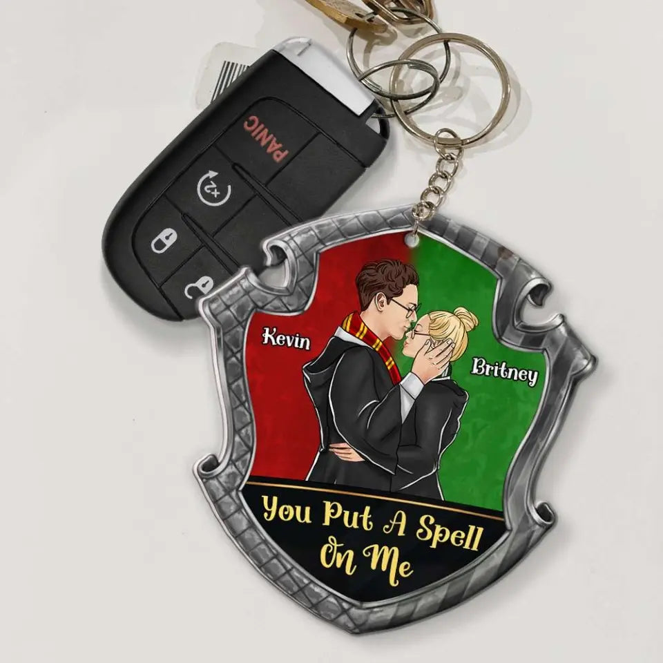 You Put A Spell On Me Personalized Keychain Gifts For Witch Couple