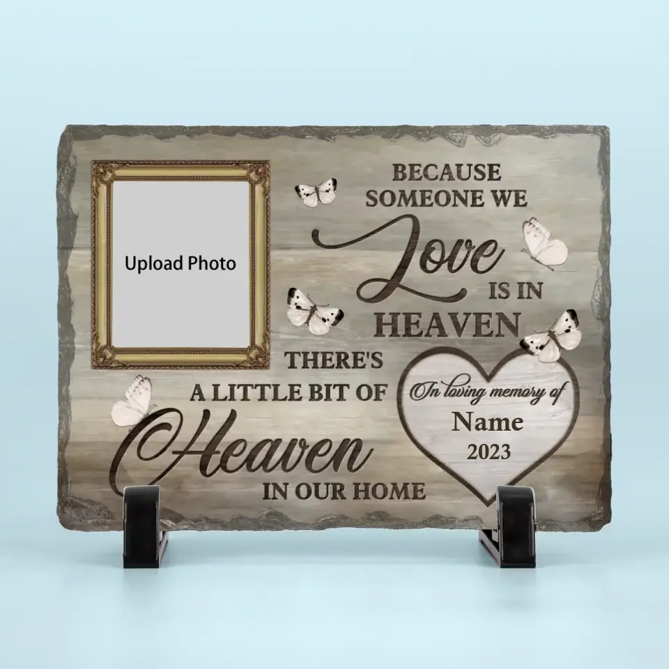 Custom Photo I Have So Much Of You In My Heart - Memorial Personalized Custom Rectangle Shaped Stone With Stand - Sympathy Gift For Family Members