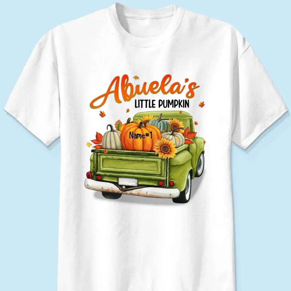 Grandma's Little Pumpkins Personalized Shirt - Fall Season Gift For Grandma