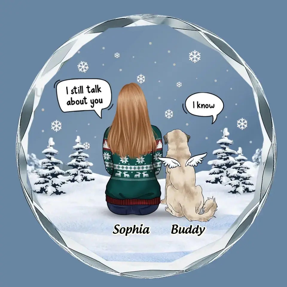 Honor The Memory Of Loyal Companions Forever - Memorial Personalized Custom Circle Glass Ornament - Christmas Gift, Sympathy Gift For Pet Owners, Pet Lovers