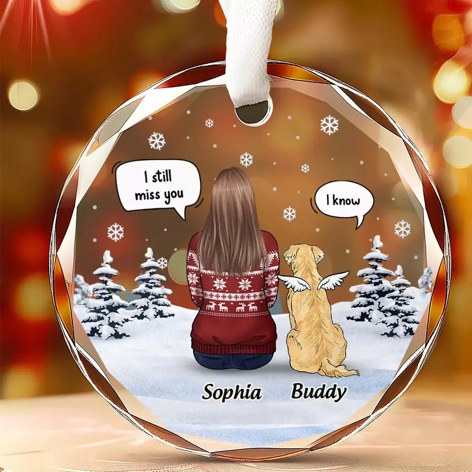 Honor The Memory Of Loyal Companions Forever - Memorial Personalized Custom Circle Glass Ornament - Christmas Gift, Sympathy Gift For Pet Owners, Pet Lovers