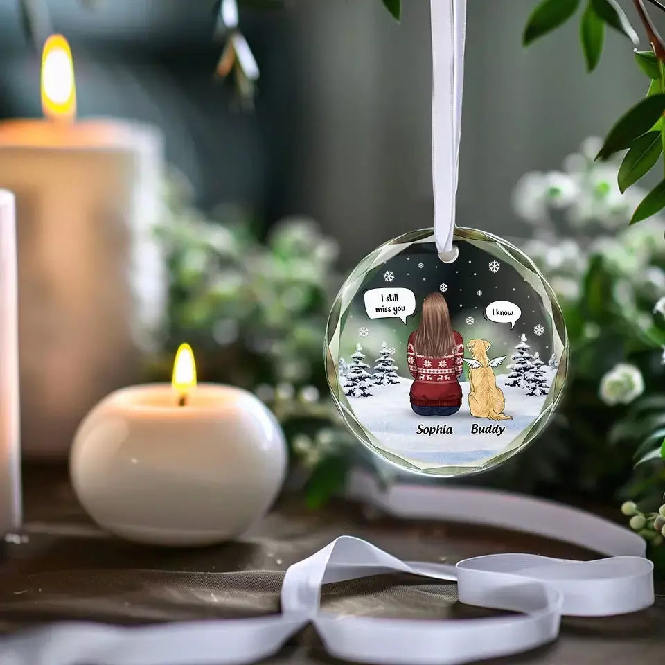 Honor The Memory Of Loyal Companions Forever - Memorial Personalized Custom Circle Glass Ornament - Christmas Gift, Sympathy Gift For Pet Owners, Pet Lovers